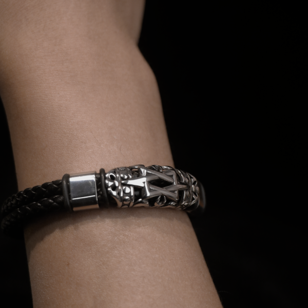 Hexagram Leather Bracelet - Image 3